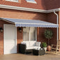 Toldo Retrátil Elétrico Azul e 5 x 3,5 m
