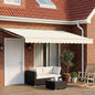 Toldo Elétrico Retrátil Creme e Branco 5 x 3,5 m