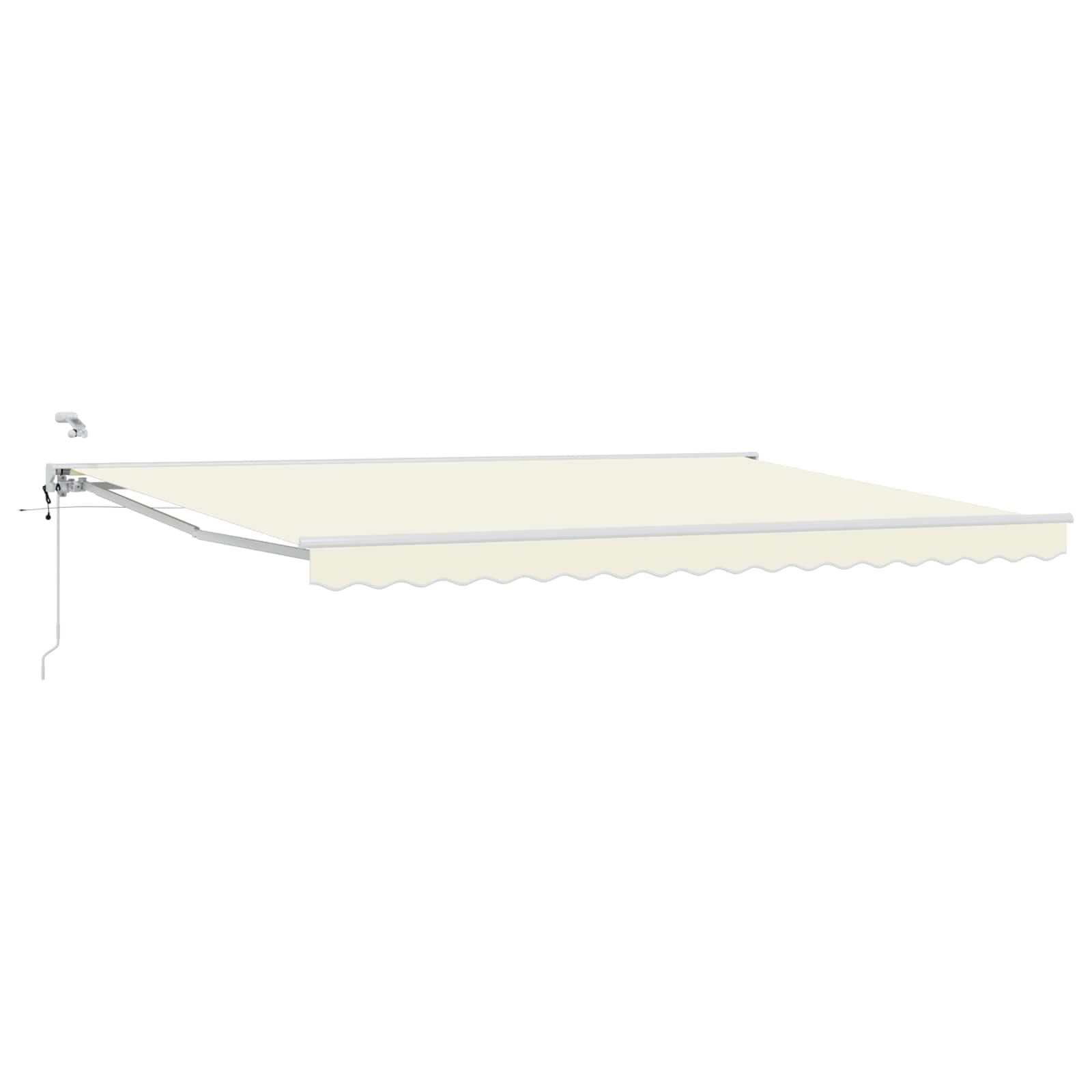 Toldo Retráctil Eléctrico Crema y Blanco 5 x 3,5 m