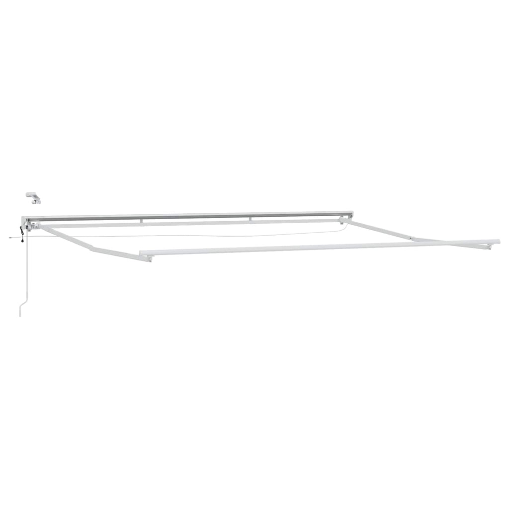 Toldo Retráctil Eléctrico Crema y Blanco 5 x 3,5 m