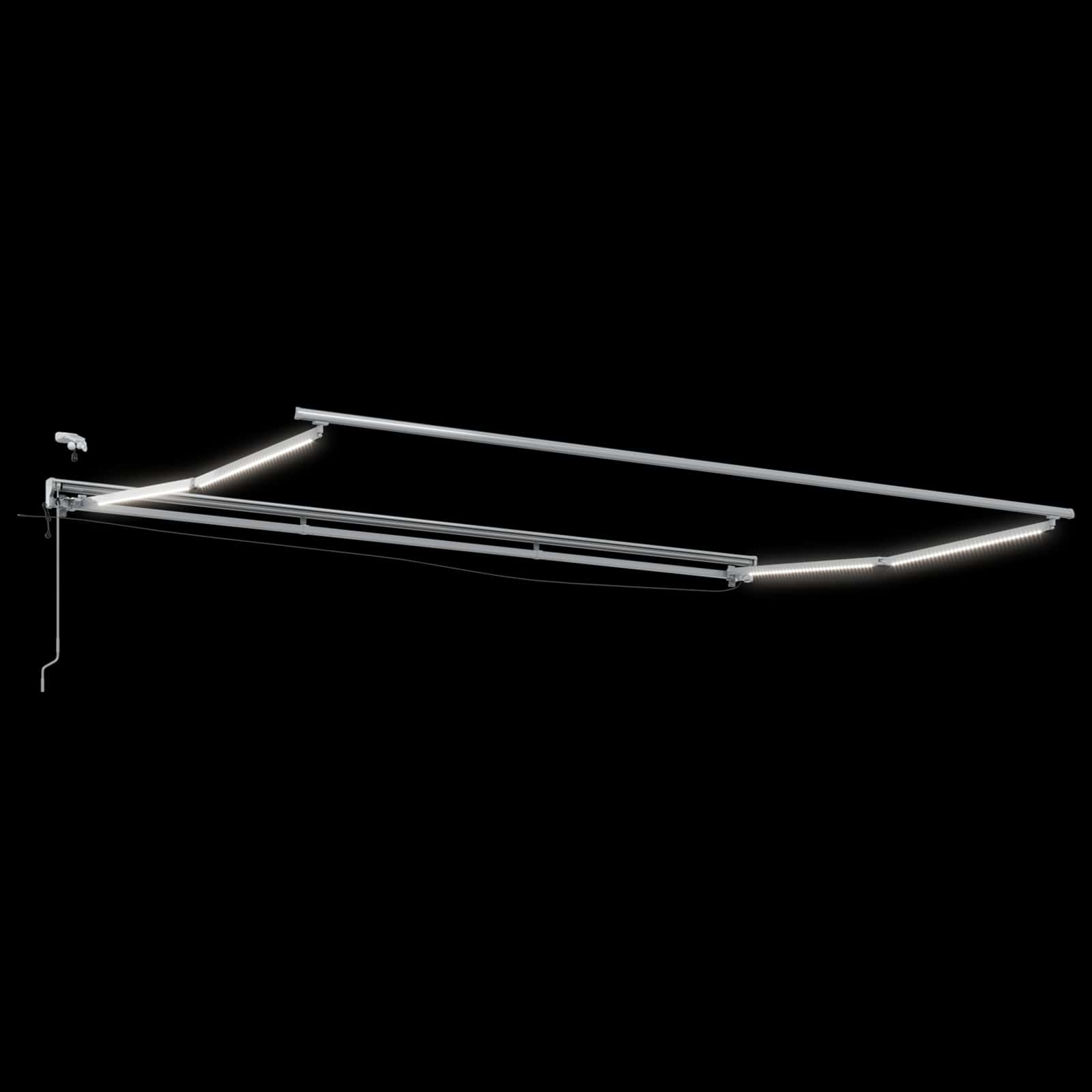 Toldo Retráctil Eléctrico Crema y Blanco 5 x 3,5 m