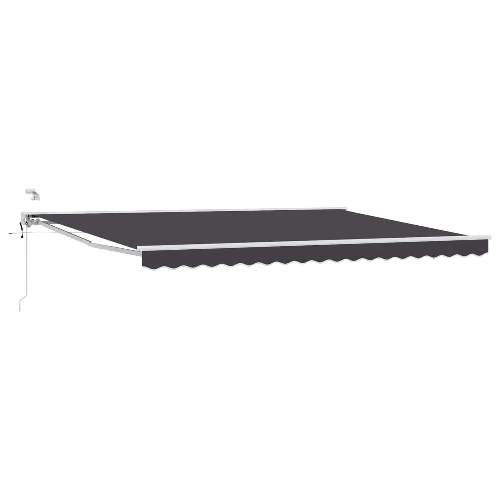 Toldo Retráctil Eléctrico Antracita y Blanco 5 x 3,5 m