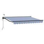 Toldo Retráctil Eléctrico Azul, Blanco, Antracita 2,5 x 2 m