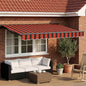 Toldo Retrátil Elétrico Laranja, Preto, Antracite 2,5 x 2 m