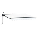 Toldo Retráctil Eléctrico Blanco y Antracita 2,5 x 2 m