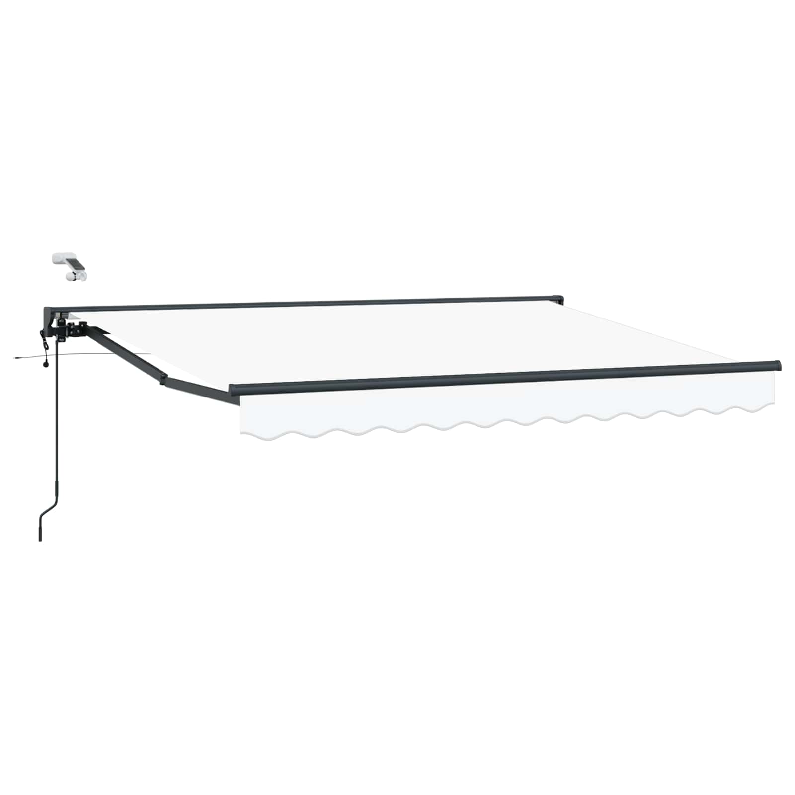 Toldo Retráctil Eléctrico Blanco y Antracita 2,5 x 2 m