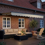 Toldo Retráctil Eléctrico Crema y Antracita 3 x 2 m