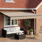 Toldo Retrátil Elétrico Bege e Antracite 3 x 2 m