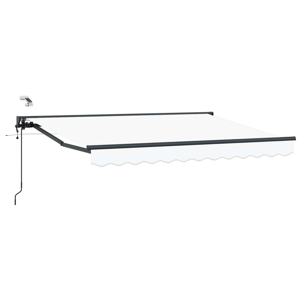 Toldo Retráctil Eléctrico Blanco y Antracita 3 x 2 m