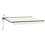 Toldo Retráctil Eléctrico Crema y Antracita 3,5 x 2 m