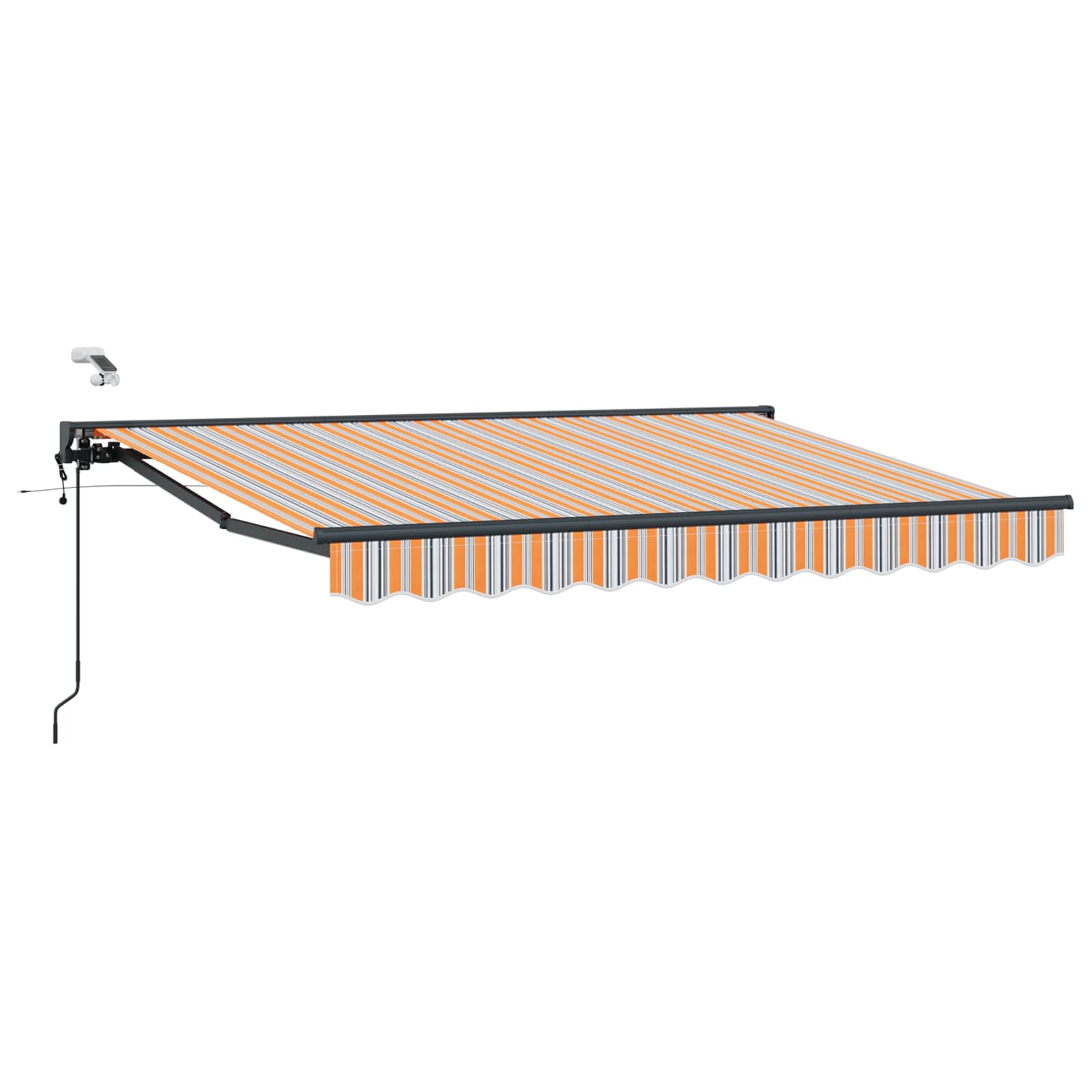 Toldo Retráctil Eléctrico Azul, Naranja, Antracita 3,5 x 2 m