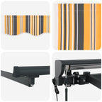 Toldo Retráctil Eléctrico Amarillo, Gris, Antracita 3,5 x 2 m