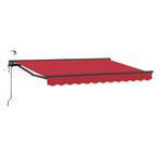 Toldo Retráctil Eléctrico Rojo y Antracita 3,5 x 2 m