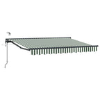 Toldo Retráctil Eléctrico Verde, Blanco, Antracita 3,5 x 2 m