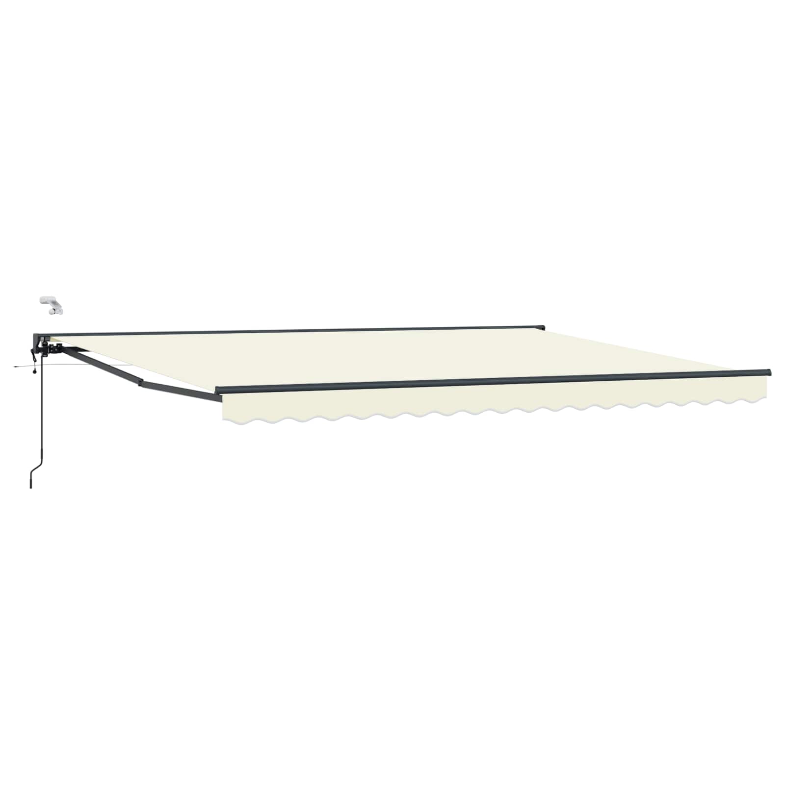 Toldo Retráctil Eléctrico Crema y Antracita 4 x 2 m