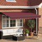 Toldo Retrátil Elétrico Borgonha e Antracite 3 x 2,5 m