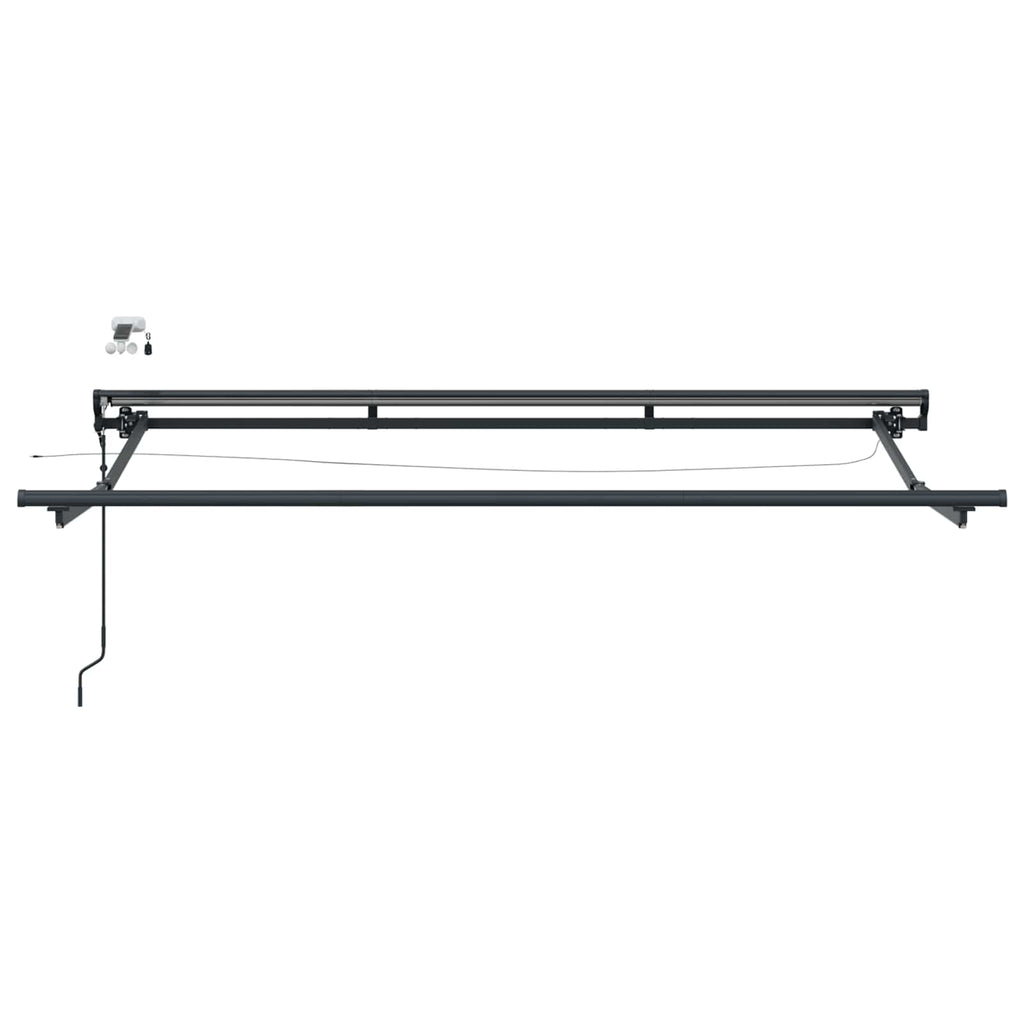 Toldo Retráctil Eléctrico Rojo, Blanco, Antracita 3 x 2,5 m