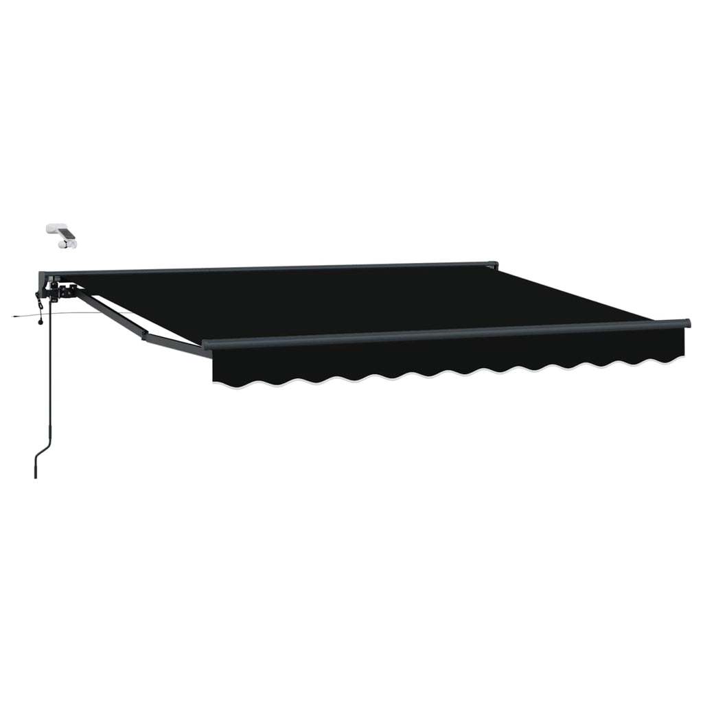 Toldo Retráctil Eléctrico Negro y Antracita 3 x 2,5 m