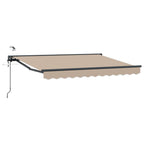 Toldo Retráctil Eléctrico Beige y Antracita 3 x 2,5 m