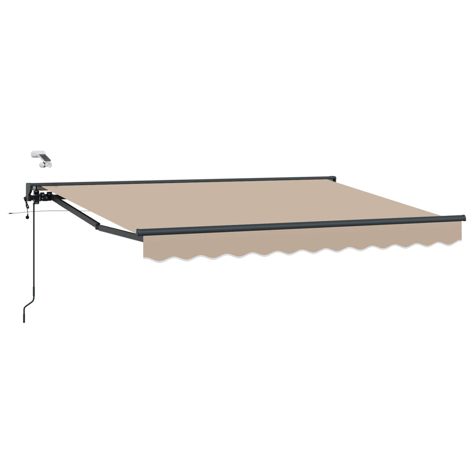 Toldo Retráctil Eléctrico Beige y Antracita 3 x 2,5 m