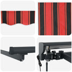 Toldo Retráctil Eléctrico Naranja, Negro, Antracita 3,5 x 2,5 m