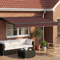 Toldo Retrátil Elétrico Castanho e Antracite 3,5 x 2,5 m