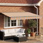 Toldo Retrátil Elétrico Azul, Laranja, Antracite 3,5 x 2,5 m
