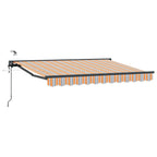 Toldo Retráctil Eléctrico Azul, Naranja, Antracita 3,5 x 2,5 m