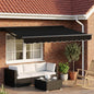 Toldo Retrátil Elétrico Preto e Antracite 3,5 x 2,5 m