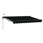 Toldo Retráctil Eléctrico Negro y Antracita 3,5 x 2,5 m