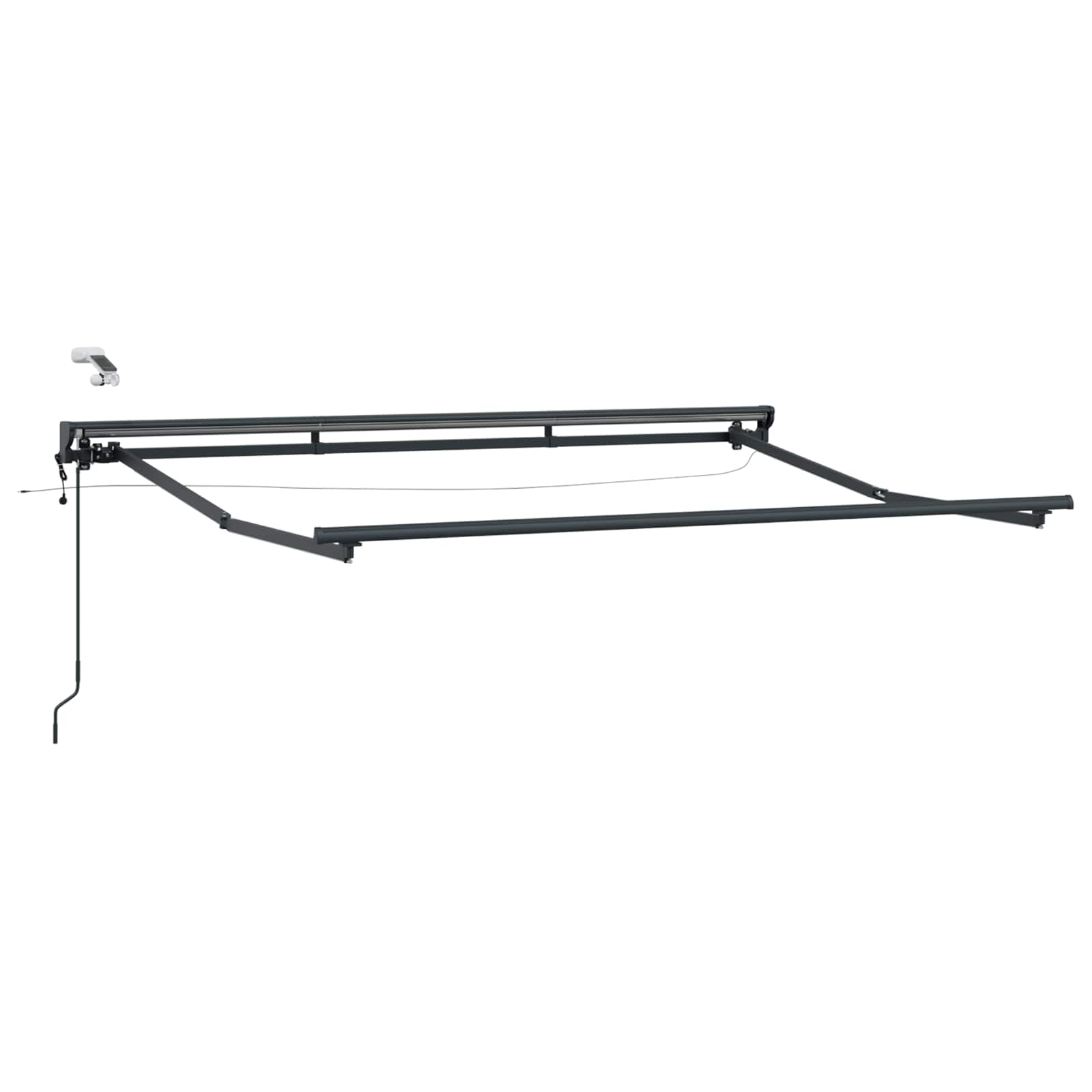 Toldo Retráctil Eléctrico Negro y Antracita 3,5 x 2,5 m