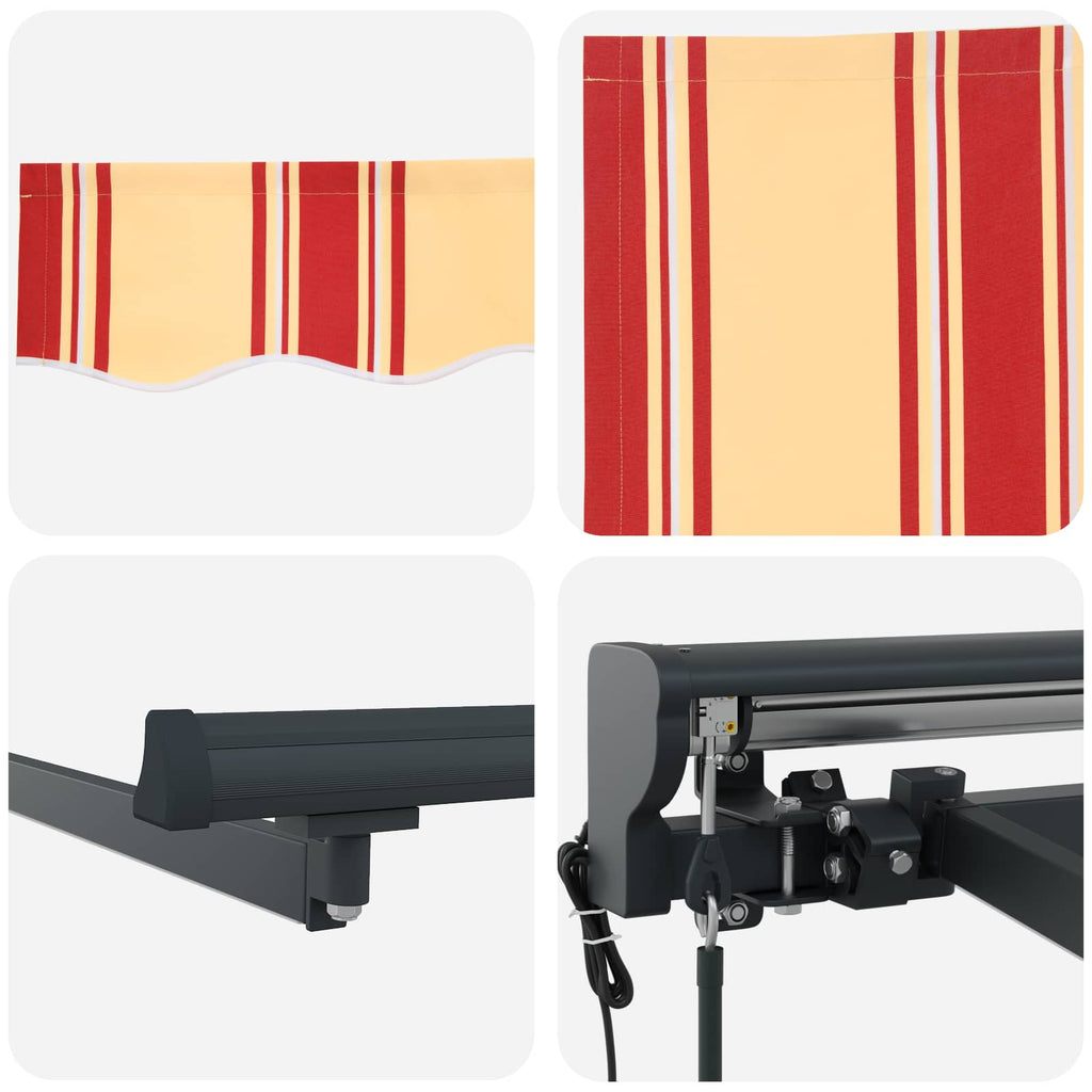 Toldo Retráctil Eléctrico Amarillo, Naranja, Antracita 4 x 3 m