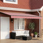 Toldo Retrátil Elétrico Vermelho, Branco, Antracite 4 x 3 m