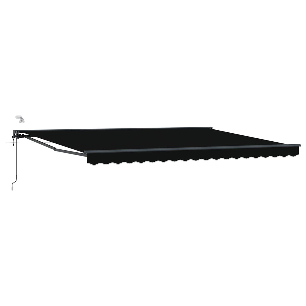 Toldo Retráctil Eléctrico Negro y Antracita 4 x 3 m