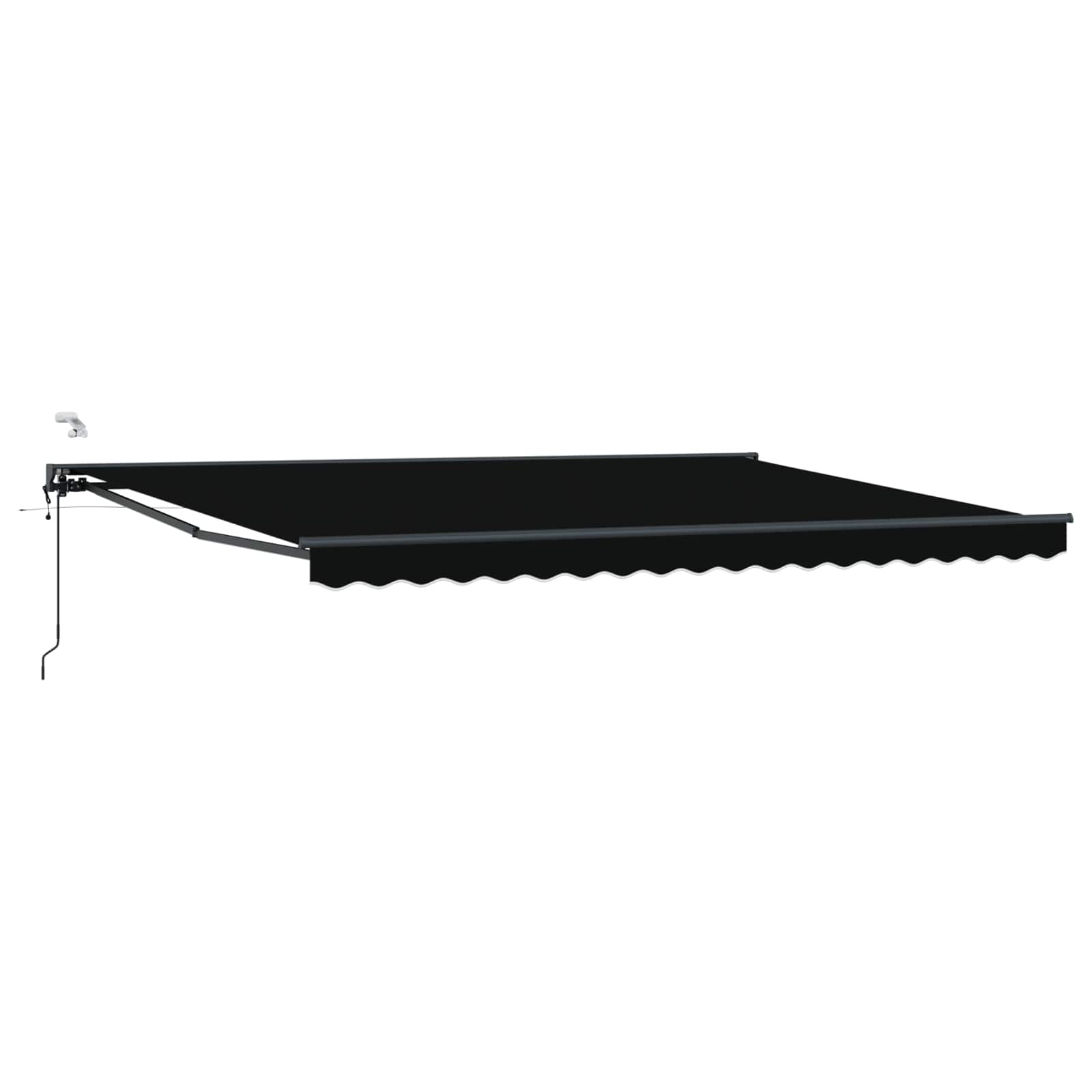 Toldo Retráctil Eléctrico Negro y Antracita 4 x 3 m