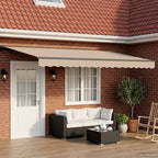 Toldo Retráctil Eléctrico Beige y Antracita 4 x 3 m
