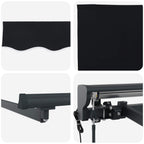 Toldo Retráctil Eléctrico Negro y Antracita 4 x 3,5 m
