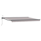 Toldo Retráctil Eléctrico Gris Claro y Antracita 4 x 3,5 m