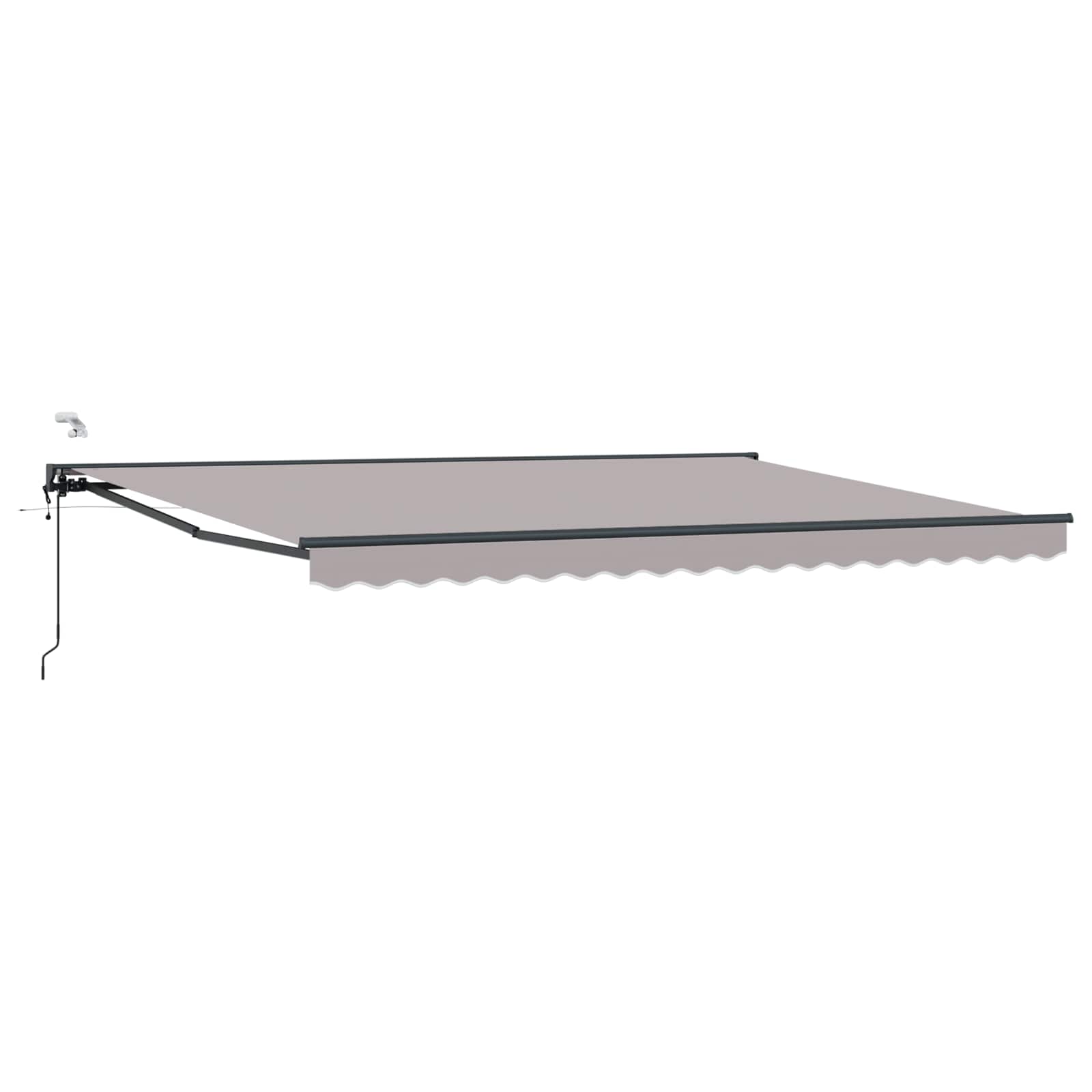 Toldo Retráctil Eléctrico Gris Claro y Antracita 4 x 3,5 m
