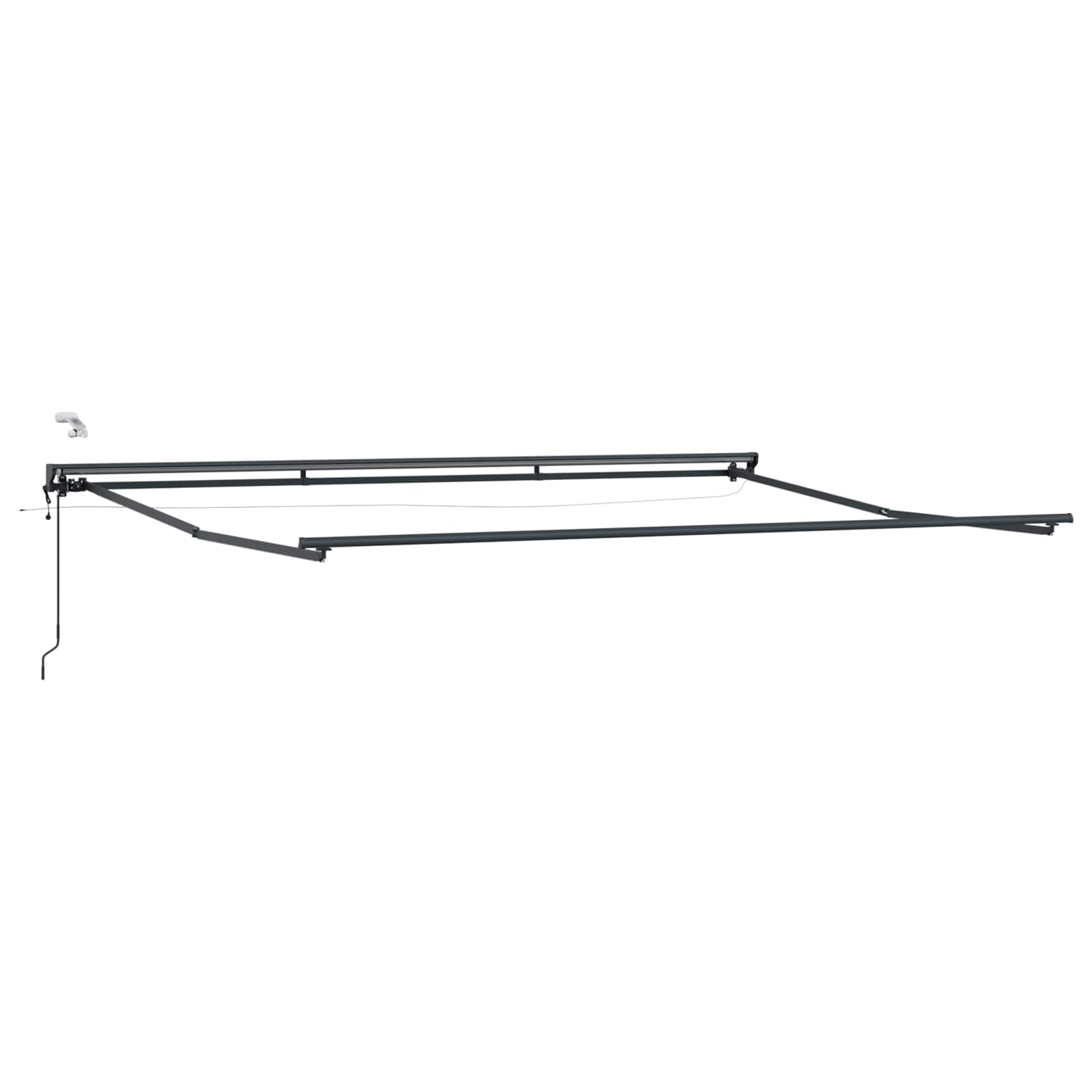 Toldo Retráctil Eléctrico Gris Claro y Antracita 4 x 3,5 m