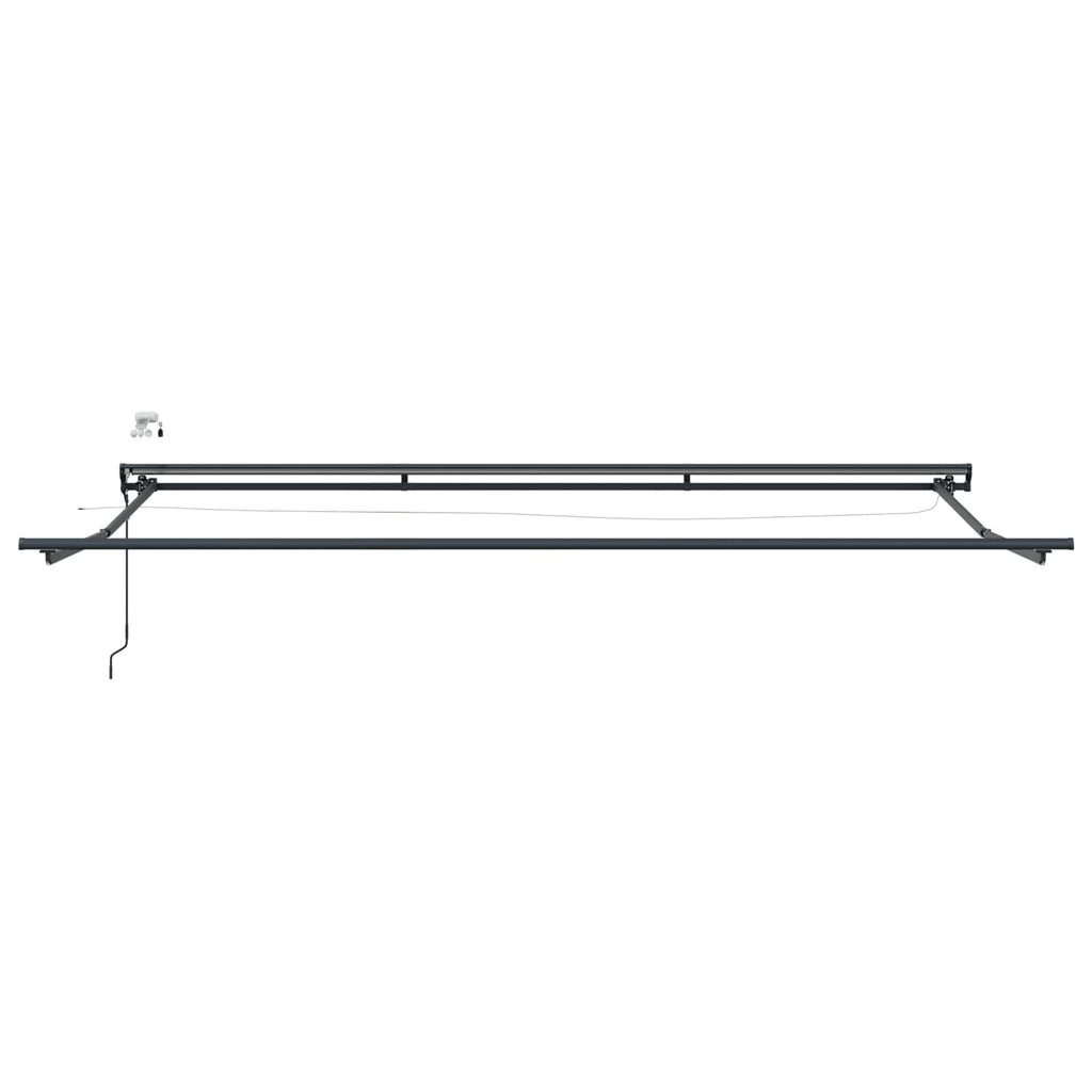 Toldo Retráctil Eléctrico Gris Claro y Antracita 4 x 3,5 m