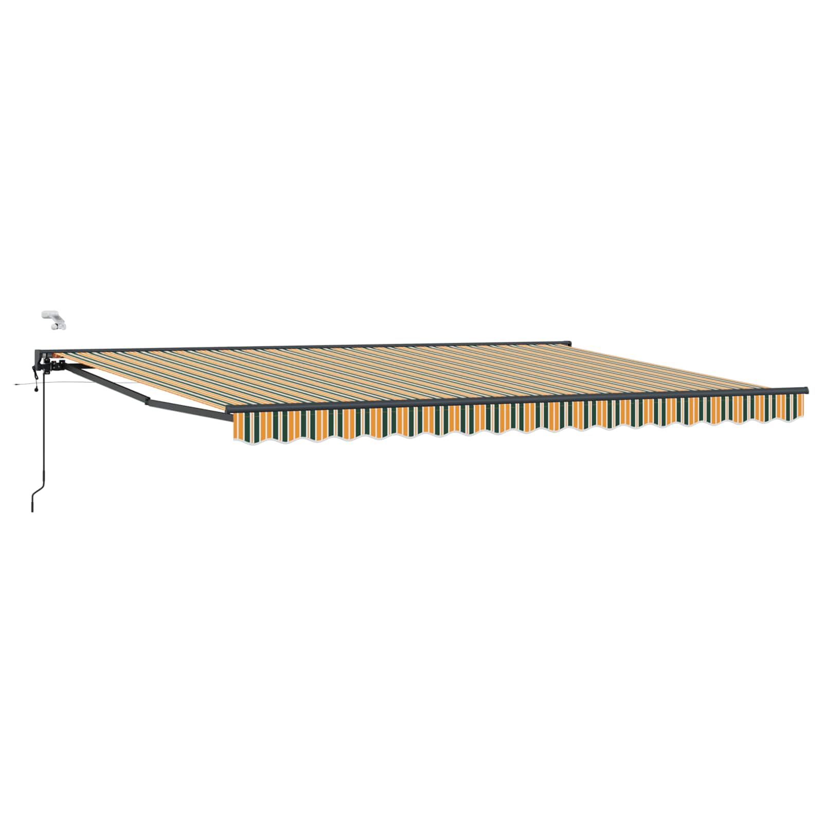 Toldo Retráctil Eléctrico Verde, Amarillo, Antracita 4 x 3,5 m