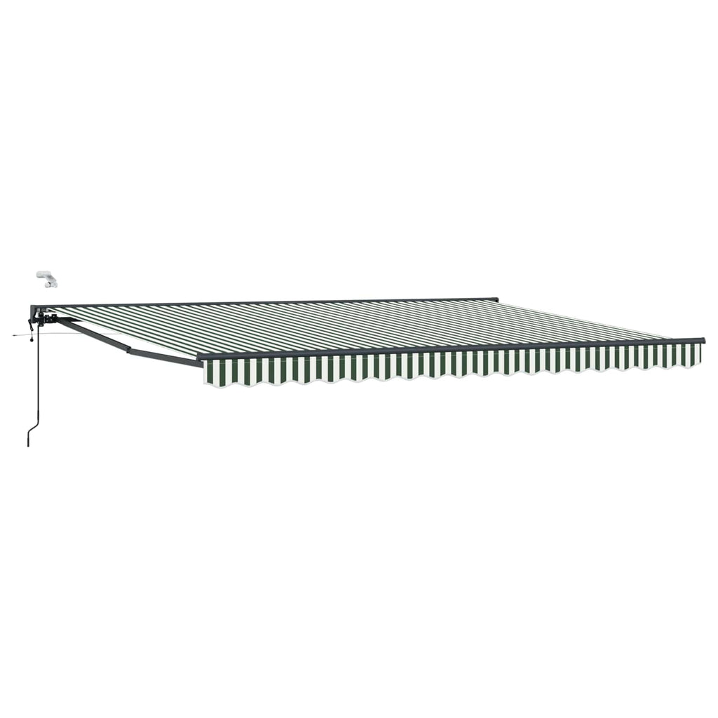 Toldo Retráctil Eléctrico Verde, Blanco, Antracita 4 x 3,5 m