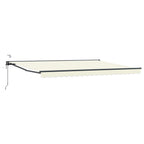 Toldo Retráctil Eléctrico Crema y Antracita 4,5 x 3 m