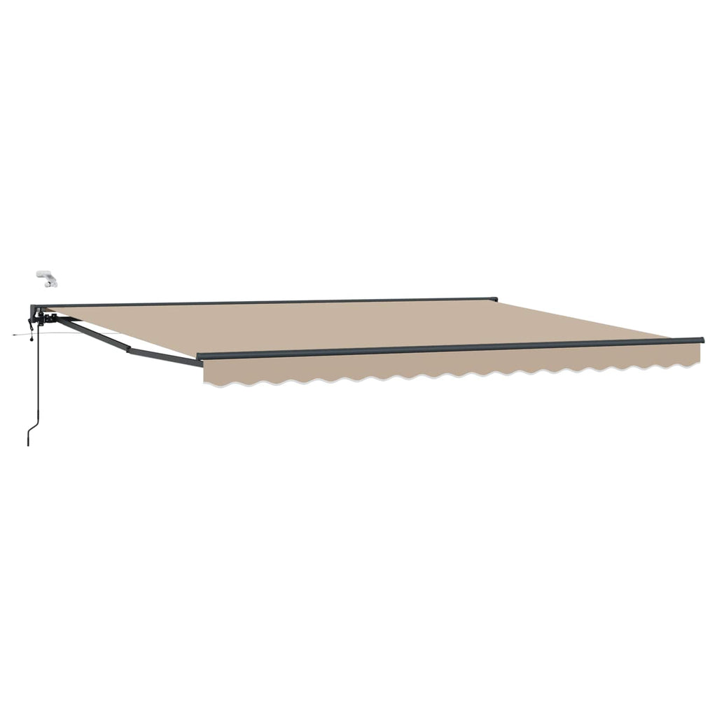 Toldo Retráctil Eléctrico Beige y Antracita 4,5 x 3 m