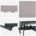Toldo Retráctil Eléctrico Gris Claro y Antracita 4,5 x 3 m