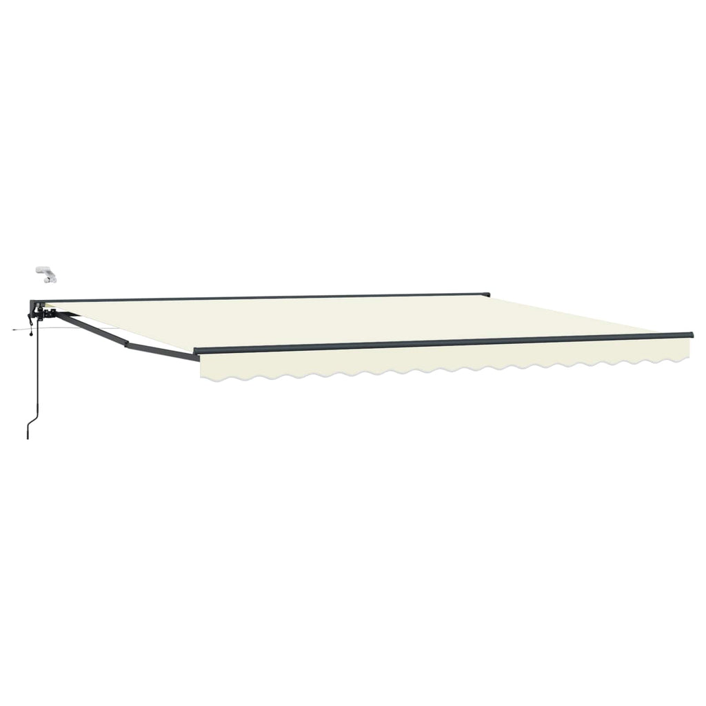 Toldo Retráctil Eléctrico Crema y Antracita 4,5 x 3,5 m