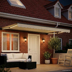 Toldo Retráctil Eléctrico Crema y Antracita 5 x 3 m