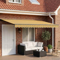 Toldo Retráctil Eléctrico Amarillo, Gris, Antracita 5 x 3 m