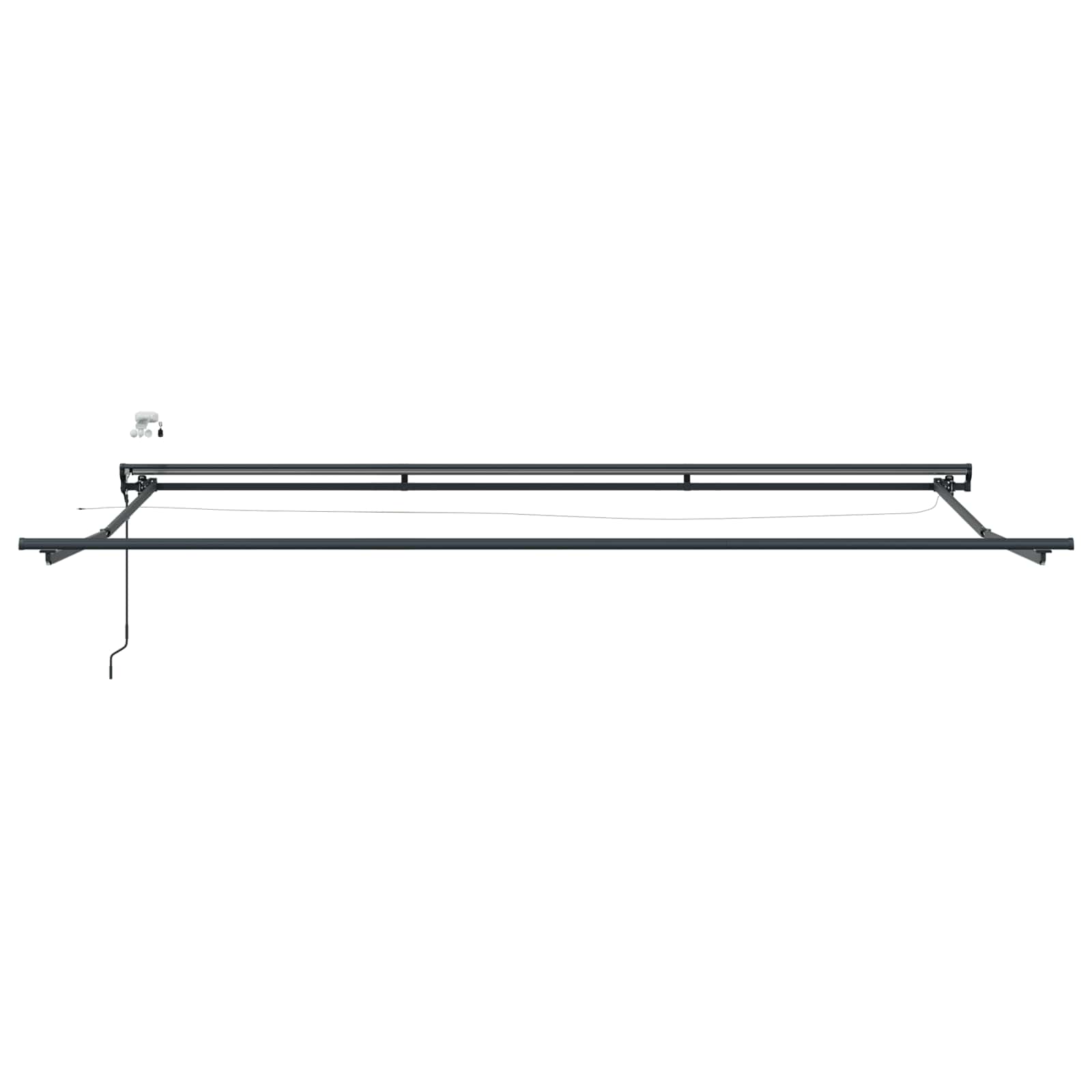 Toldo Retráctil Eléctrico Gris Claro y Antracita 5 x 3 m